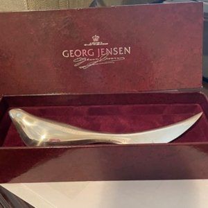 Georg Jensen Silver Letter Open on crystal bird holder